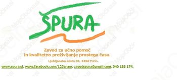 ŠPURA, Zavod za učno pomoč in kvalitetno preživljanje prostega časa.