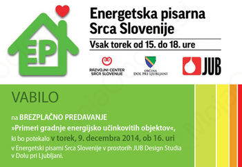 Brezplačno predavanje »Primeri gradnje energijsko učinkovitih objektov«