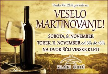 Veselo martinovanje na Zlatem Griču