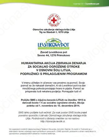 Zbiranje za socialno ogrožene otroke: 900 evrov v humanitarne namene Zbiranje za socialno ogrožene otroke: 900 evrov v humanitarne namene