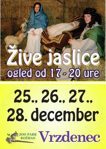 Žive jaslice v ZOO parku Rožman