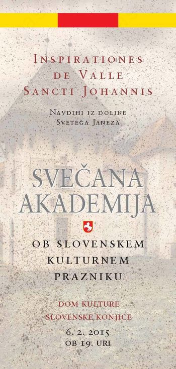 SVEČANA AKADEMIJA OB SLOVENSKEM KULTURNEM PRAZNIKU 