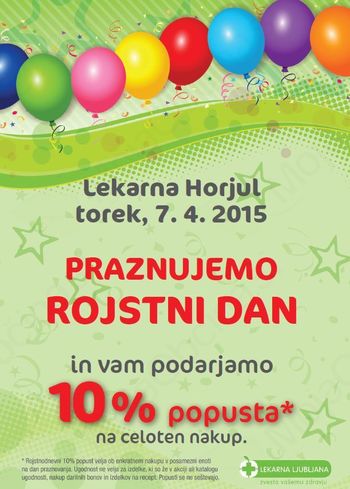 Lekarna Horjul praznuje rojstni dan