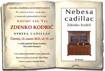 Predstavitev romana Nebesa cadillac, ZDENKO KODRIČ