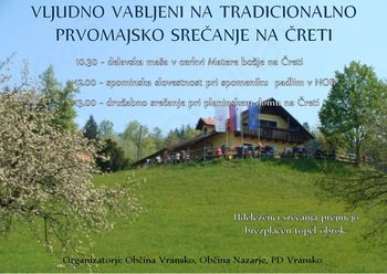 PRVOMAJSKO SREČANJE NA ČRETI