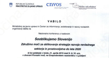 Vabilo na nacionalno konferenco - Sooblikujemo Slovenijo