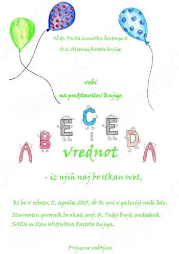 Predstavitev knjige - Abeceda vrednot