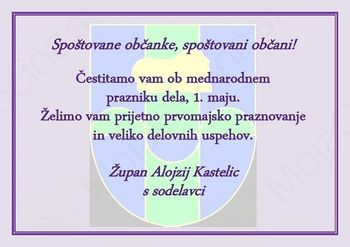 ČESTITKA ZA 1. MAJ, PRAZNIK DELA