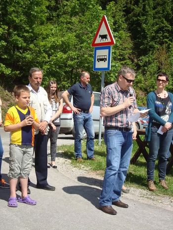 Otvoritev obnovljene krajevne ceste v Smrečju 