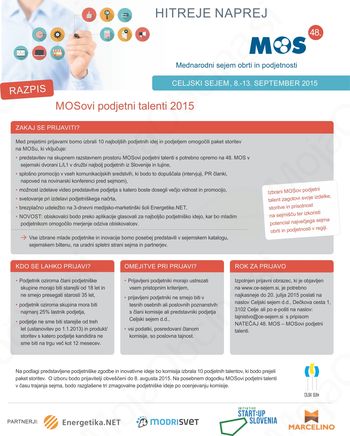Razpis za mlade podjetnike: MOS-ovi podjetni talenti 