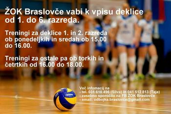 Vabilo k vpisu novih igralk
