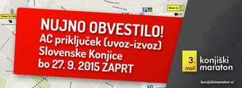AC priključek (uvoz-izvoz) ZAPRT 