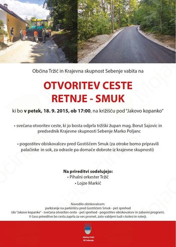 Odprtje ceste Retnje - Smuk