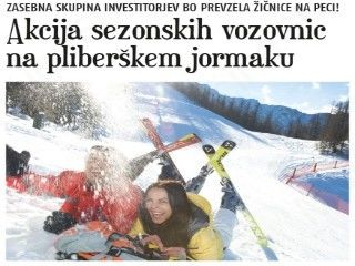 SEZONSKE VOZOVNICE - PECA 2015/2016