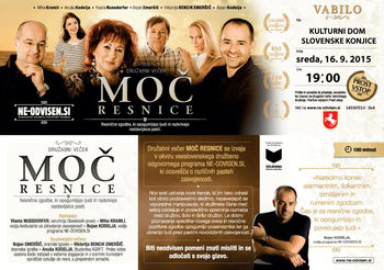 Vabilo na družabni večer "Moč resnice"
