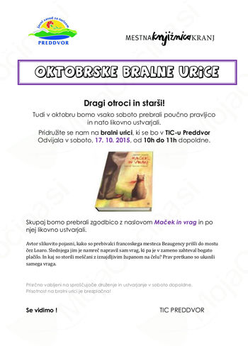 Oktobrske bralne urice