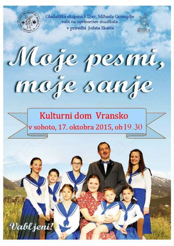 MOJE PESMI, MOJE SANJE - GLEDALIŠKI ABONMA IN IZVEN