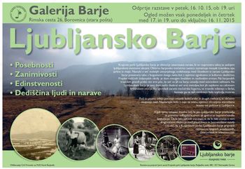 Vabilo na odprtje razstave o Barju