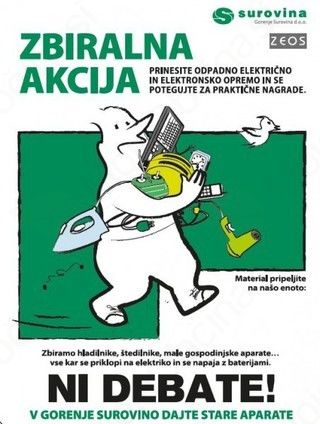 AKCIJA - "NI DEBATE - V GORENJE SUROVINO DAJTE STARE APARATE"