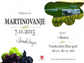 Namera o oddaji sejemskih stojnic v najem: Martinovanje 2015