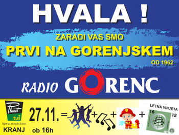 NAJBOLJ VESELA GORENJSKA RADIJSKA POSTAJA PRAZNUJE 53. ROJSTNI DAN