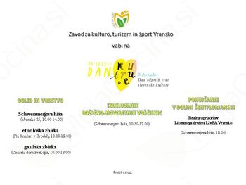 TA VESELI DAN KULTURE - DAN ODPRTIH VRAT SLOVENSKE KULTURE