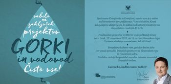 Predstavitev projektov GORKI in vodovod Bašelj-Kranj