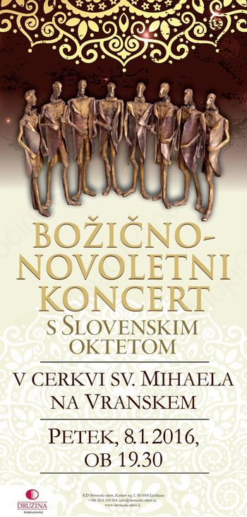 BOŽIČNO - NOVOLETNI KONCERT S SLOVENSKIM OKTETOM