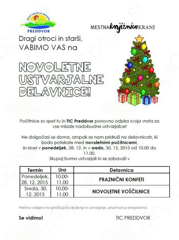 Počitniški delavnici v TIC Preddvor