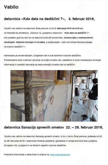 Delavnice v okviru Šole prenove