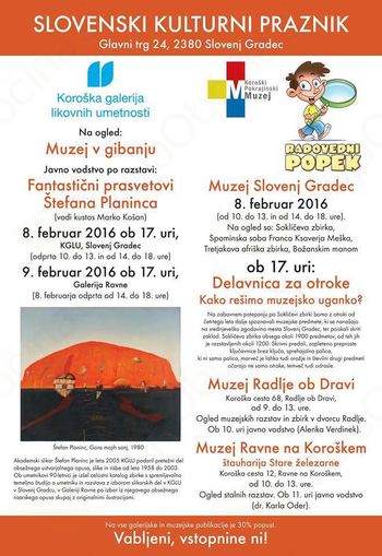 Koroška galerija likovnih umetnosti in Koroški pokrajinski muzej vabita ob slovenskem kulturnem prazniku