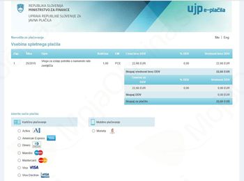 Omogočeno plačilo upravnih taks preko spleta