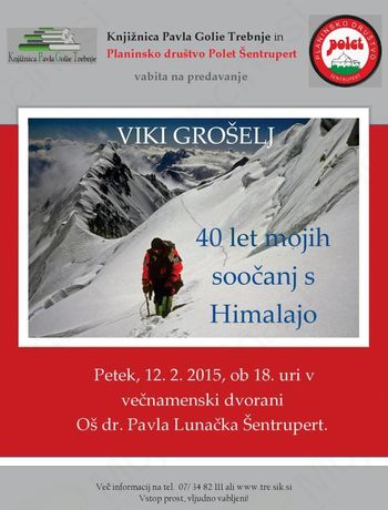 Vabljeni na predavanje - Viki Grošelj 