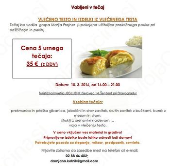Vlečeno testo in izdelki iz vlečenega testa