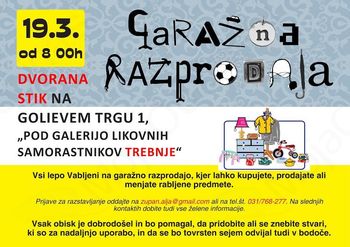 GARAŽNA RAZPRODAJA V TREBNJEM