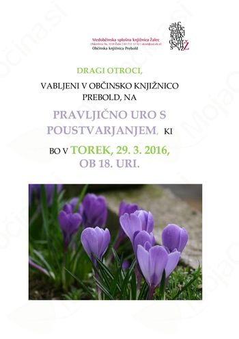 PRAVLJIČNA URA V OBČINSKI KNJIŽNICI PREBOLD