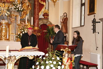 Obisk ljubljanskega nadškofa in  metropolita msgr. Stanislava Zoreta na Brdu