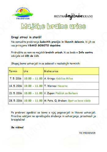 Majske bralne urice