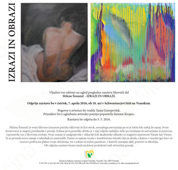 IZRAZI IN OBRAZI- razstava likovnih del Milene Šimunič