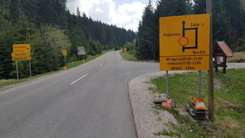 Zapora regionalne ceste Trava - Črni Potok Zapora regionalne ceste Trava - Črni Potok