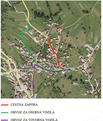 Obvestilo o zapori občinske ceste vrh Hriba Obvestilo o zapori občinske ceste vrh Hriba
