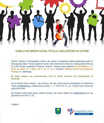 Vabilo na brezplačni tečaj angleščine in kitare 