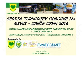 ZREČE OPEN 2016 - odbojka na mivki