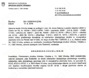 Nova koča že ima gradbeno dovoljenje