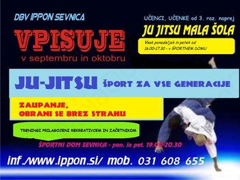 IPPON, vpis v malo šolo ju jitsa 2016–2017