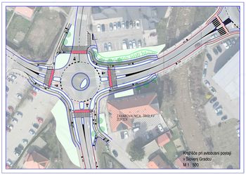 Izgradnja krožišča pri avtobusni postaji