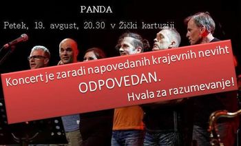 ODPOVED KONCERTA: Poletni glasbeni večeri v Žički kartuziji - PANDA