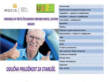 Povabilo k vpisu v študijske programe U3ŽO MOCIS Slovenj Gradec