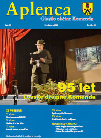 APLENCA - GLASILO OBČINE KOMENDA 10/2016 APLENCA - GLASILO OBČINE KOMENDA 10/2016
