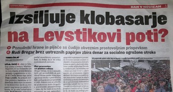Izsiljuje klobasarje na Levstikovi poti?